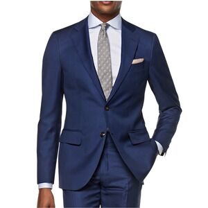 SUITSUPPLY Lazio Vitale Barberis‎ Canonico Super 110s Wool Blue Blazer 46R